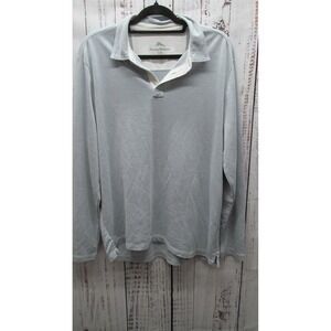 Tommy Bahama Men's L/G Long Sleeve Polo Shirt Gray Marlin Logo